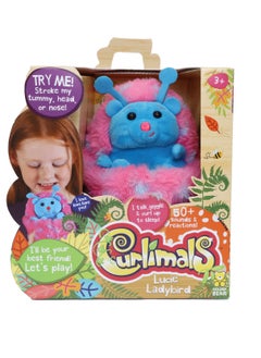 GOLDEN BEAR Curlimals Lucie the Ladybird Interactive Soft Toy With Over 50 Sounds and Reactions Responds to Touch Cuddly Fun Woodland Animal Gift For Girls and Boys Age 3+, Pink  - Image 1
