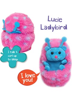 GOLDEN BEAR Curlimals Lucie the Ladybird Interactive Soft Toy With Over 50 Sounds and Reactions Responds to Touch Cuddly Fun Woodland Animal Gift For Girls and Boys Age 3+, Pink  - Image 3