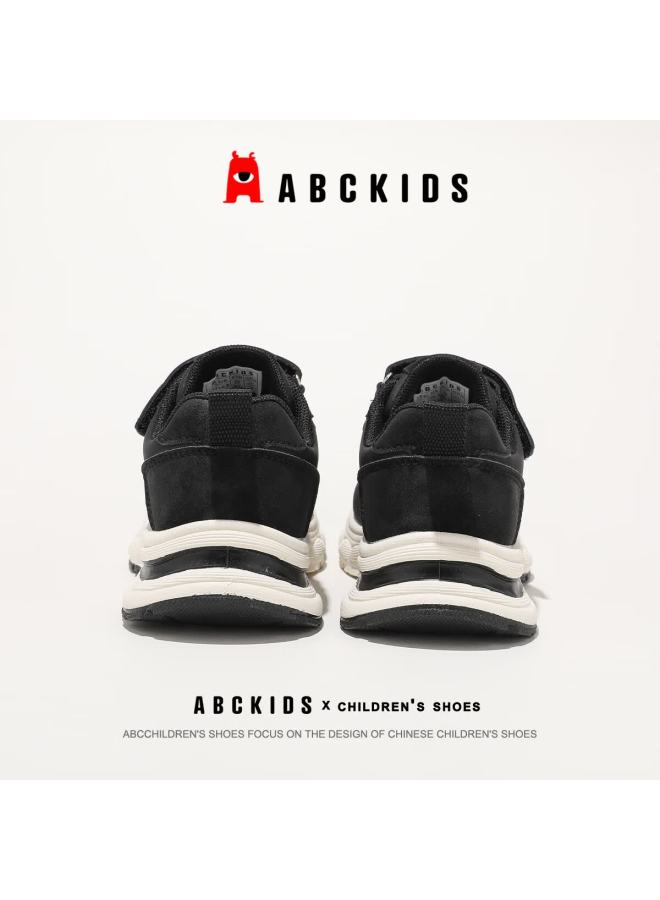 Abc Kids Kids Running Shoes Four Seasons Leather Thick Sole Boys Casual Shoes Sy533603666py Black Size 31 - Image 5