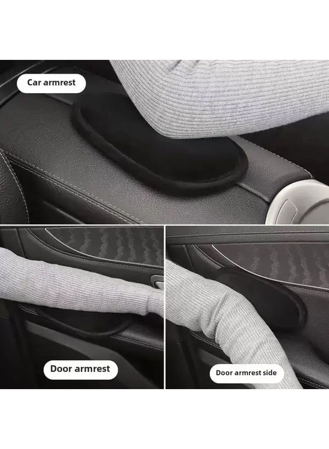 1 Pack Car Knee And Elbow Support Pad Black Non Slip Armrest And Dashboard Pad Heavy Duty Comfort For Driving Long Drives Vehicle Ergonomics Compact Design Durable Padding Road Trip Essentials - Image 1