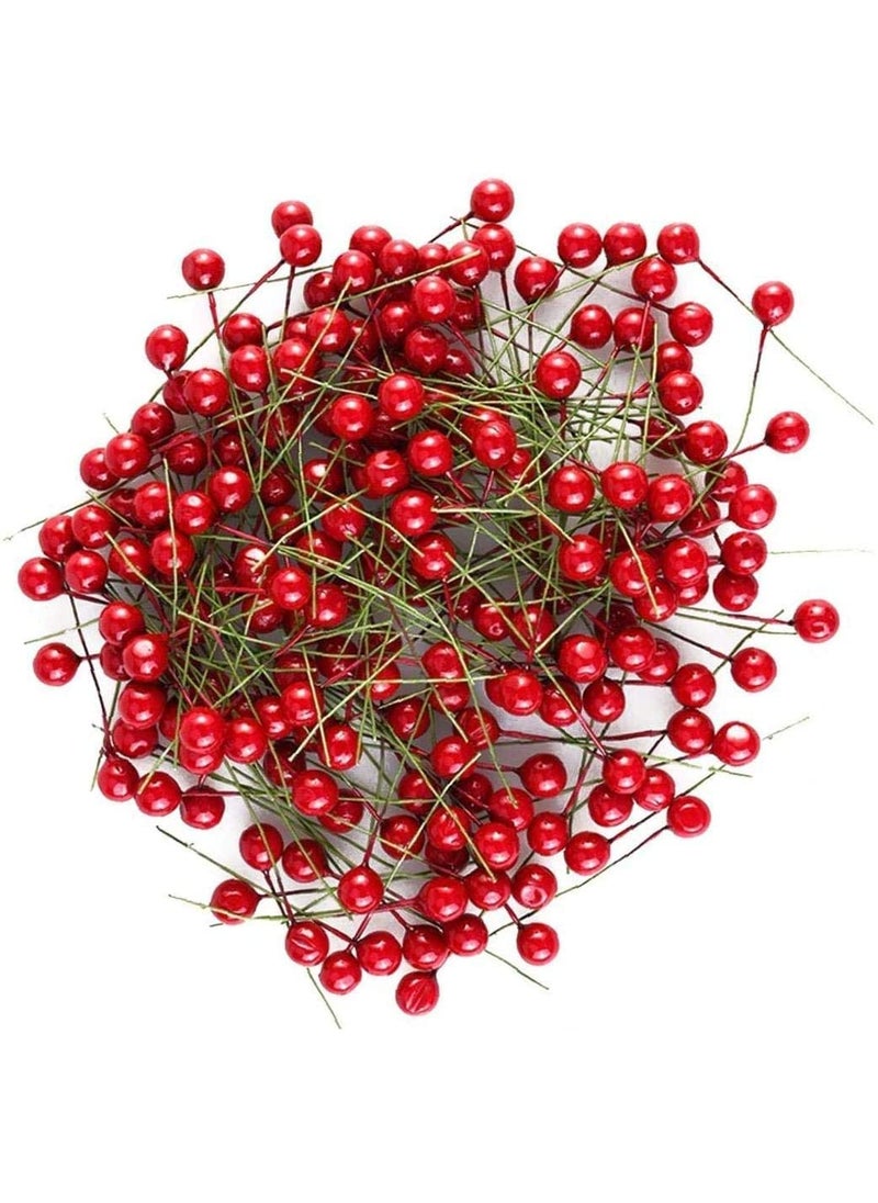 Forty Wings Forty Wings 100 Pcs Christmas Holi Berries Fruit for Christmas Xmas Tree Decoration Wreath Making DIY Christmas Carft and Christmas Decoration Item 