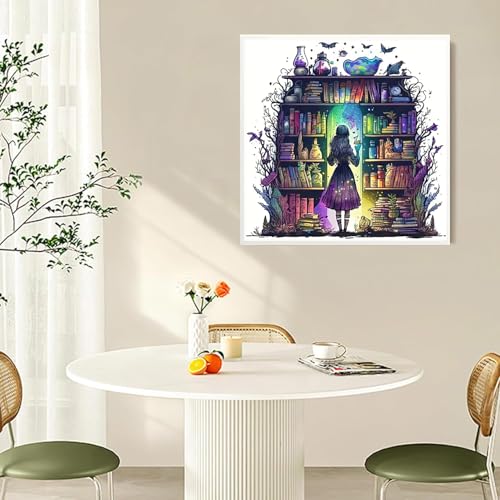 AIBOERL Diamond Art Kits for Adults,Magic Book 5D Diamond Painting Kits for Adults Beginners,DIY Full Round Drill Diamond Dot Painting Gem Art Kits for Adult, Home Wall Decor 14x14Inch - Image 2