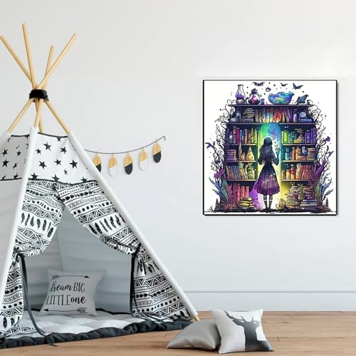 AIBOERL Diamond Art Kits for Adults,Magic Book 5D Diamond Painting Kits for Adults Beginners,DIY Full Round Drill Diamond Dot Painting Gem Art Kits for Adult, Home Wall Decor 14x14Inch - Image 3
