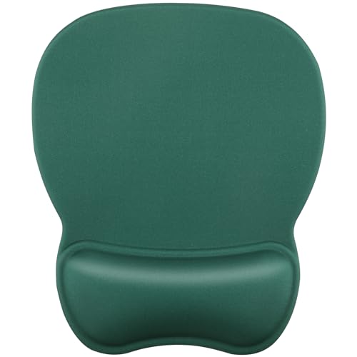 MROCO Ergonomic Mouse Pad with Gel Wrist Rest, Comfortable Mousepad with Smooth Wrist Support Surface and Non-Slip PU Base for Pain Relief, Computer, Laptop, Office & Home, 9.4 x 8.1 in, Forest Green - Image 1