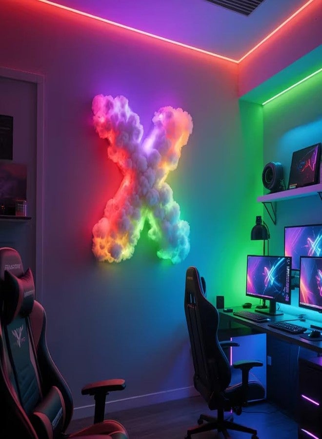 TECPHILE 3D DIY Cloud Light RGBIC Ceiling Kit - App & Remote Music Sync, 16M Colors Thunderstorm Effect, USB Powered Cotton Cloud LED Strip Lamp for Bedroom Gaming Room Insta Decor - Image 5