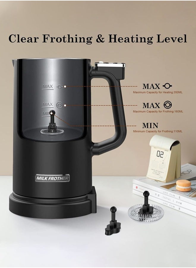 Joshberg Milk Frother, 4 in 1 Electric Milk Steamer,Automatic Hot and Cold Foam Maker and Milk Warmer for Latte, Cappuccinos, Macchiato, Non-Stick Interior, Lower Noise, Double Wall Material, Easy to Clean, Auto-Shut Off,Black  - Image 5