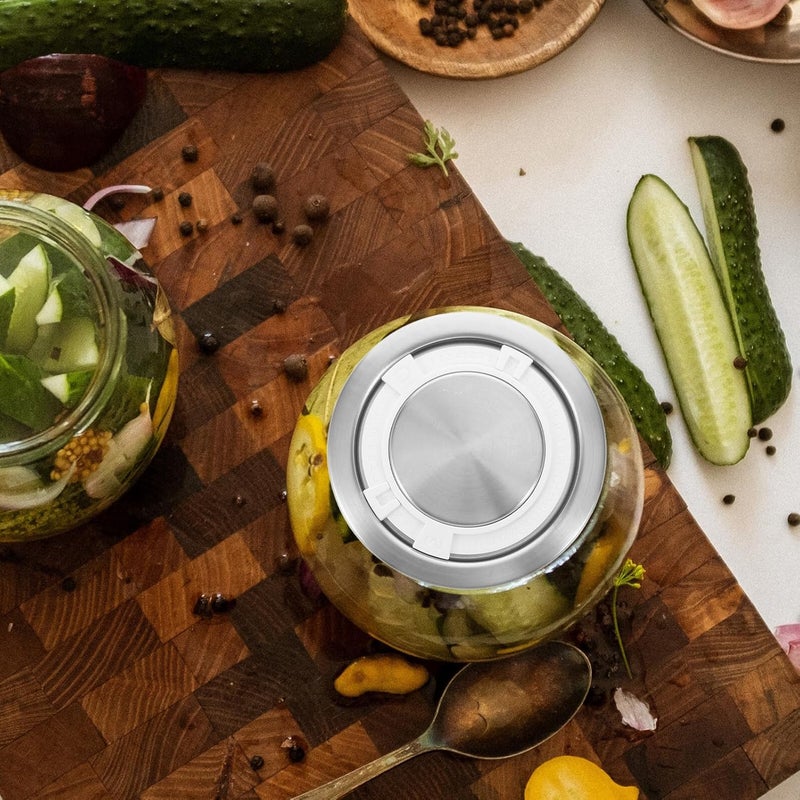 POPETPOP Stainless Steel Mason Jar Lid for Regular Mouth Canning, Leakproof Airtight Replacement Lid for Glass Containers, Sturdy Metal Cover Suitable for Home Canning and Food Storage - Image 5