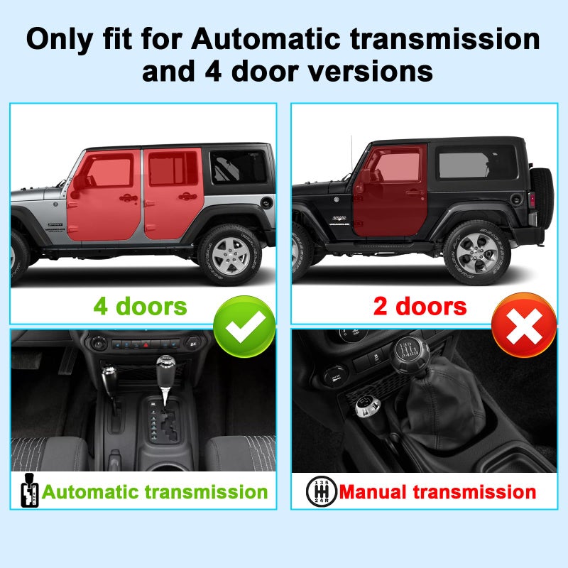 Neepiar 3PCS Gear Shift Console Side Tray Organizer, Center Console Hanging Storage Box, Passenger Side Co-Pilot Organizer Compatible with 2011-2018 Jeep Wrangler JK JKU Interior Accessories - Image 2