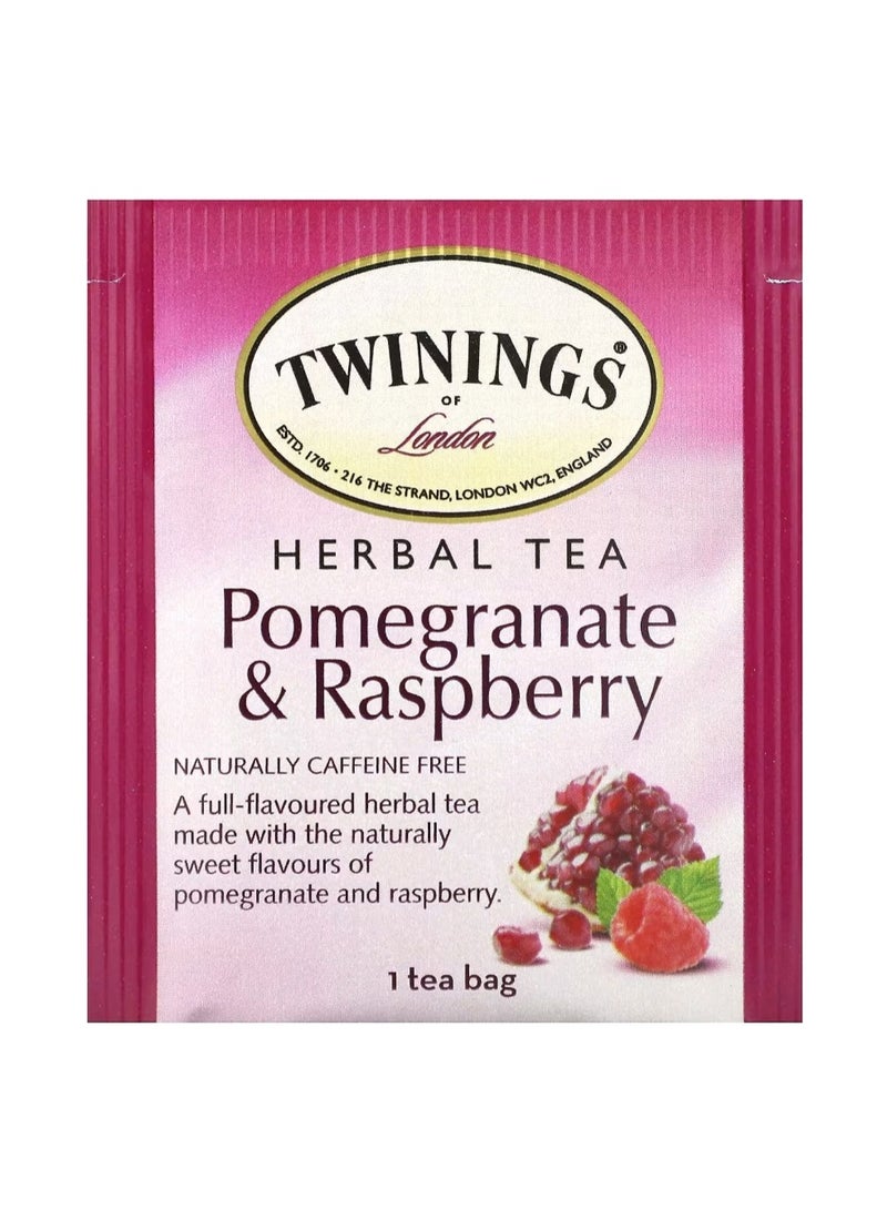 تويننجز شاي الأعشاب المنكهة بالرمان والتوت، خالي من الكافيين 20 كيس شاي 1.41 أونصة (40 جم) - Image 2