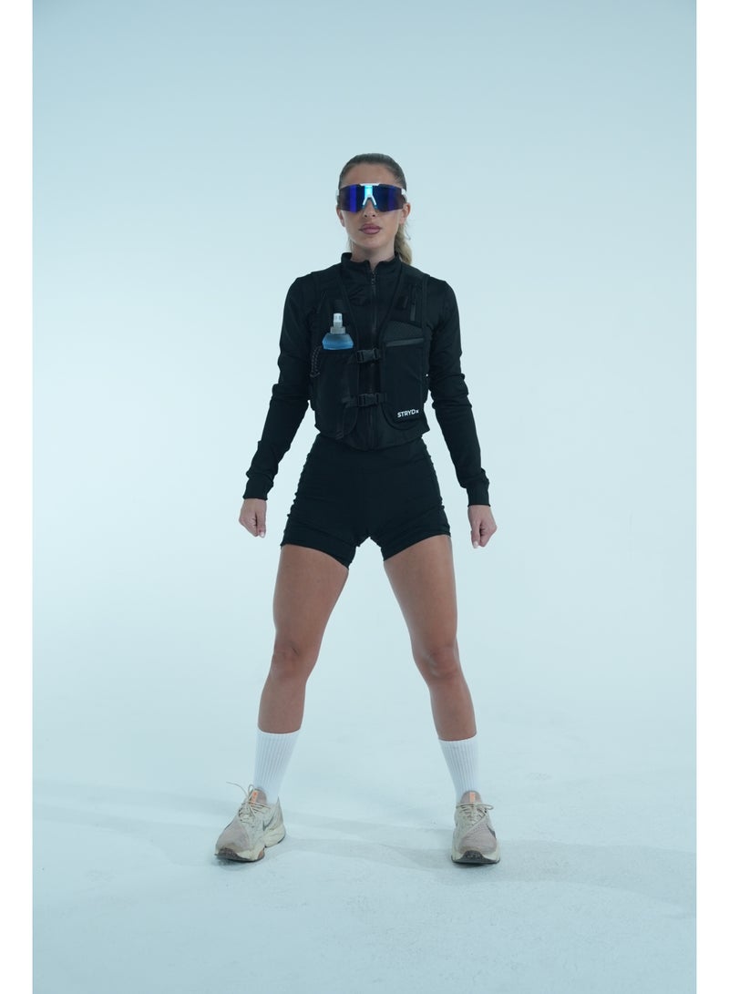 STRYDx Hydration Vest. Stay fueled and focused on your run, hike, or ride with this lightweight hydration vest. Designed for comfort and performance, it features multiple storage pockets for essentials, adjustable straps for a secure fit, and a built-in hydration bladder compartment to keep water easily accessible.   One 500ml Soft Flask included. - Image 4