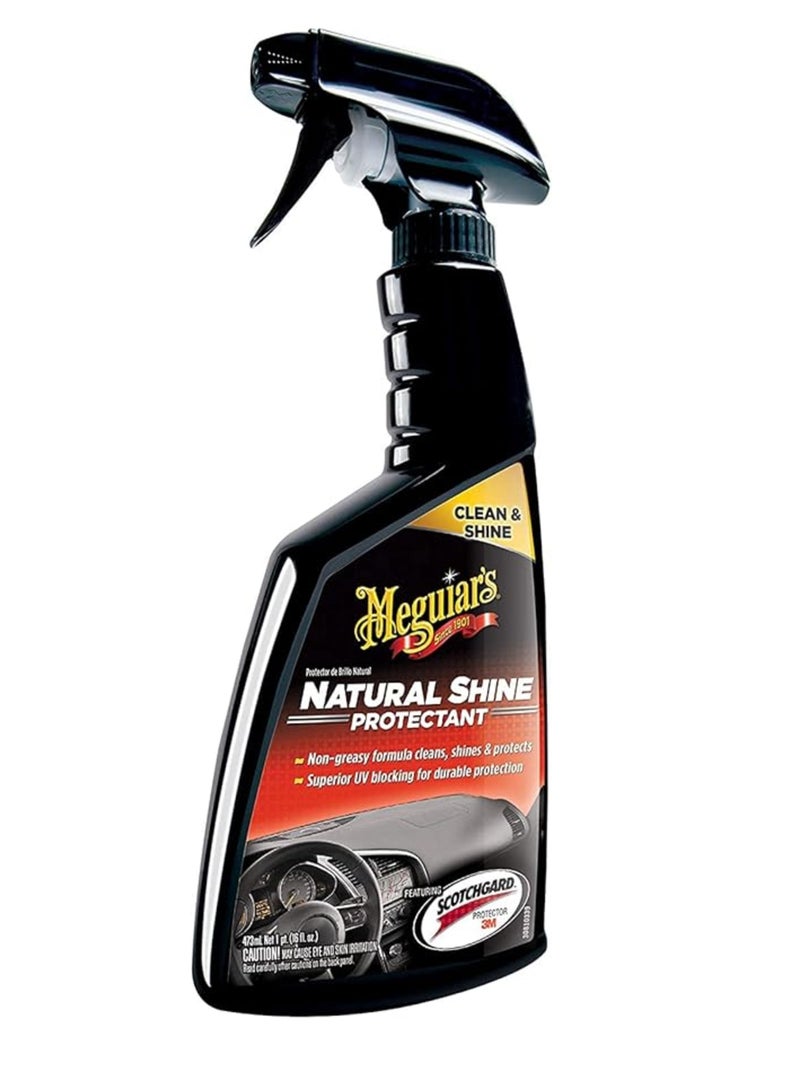 Meguiar's Natural Shine Interior Dash & Trim Protectant 473ml. Durable UV protection - Image 1