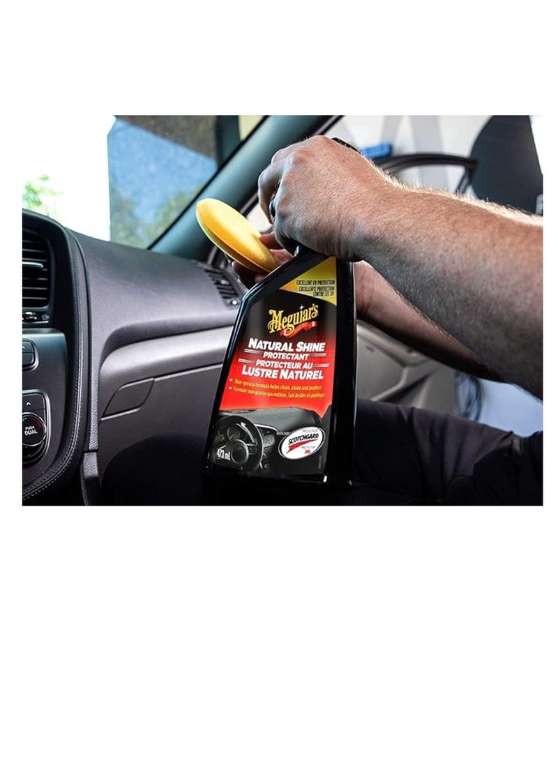 Meguiar's Natural Shine Interior Dash & Trim Protectant 473ml. Durable UV protection - Image 4