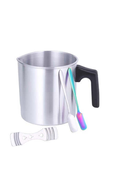 DIY Candle Making Kits, Candle Making Pouring Pot, Candle Making Pitcher, Aluminum Construction Wax Melting Pot with Dripless Heat-Resisting Handle & Pouring Spout