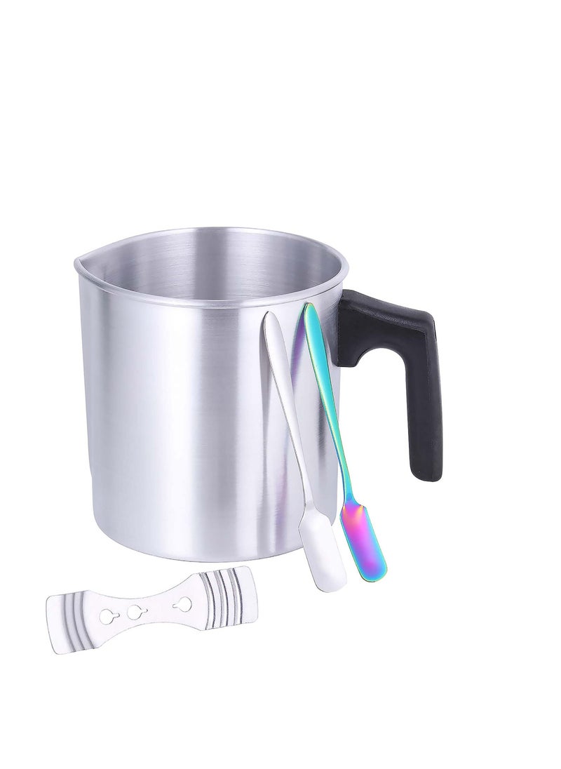 SYOSI - DIY Candle Making Kits, Candle Making Pouring Pot, Candle Making Pitcher, Aluminum Construction Wax Melting Pot with Dripless Heat-Resisting Handle & Pouring Spout - Image 1
