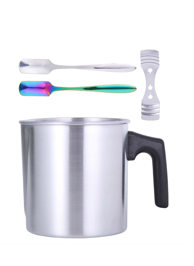 SYOSI - DIY Candle Making Kits, Candle Making Pouring Pot, Candle Making Pitcher, Aluminum Construction Wax Melting Pot with Dripless Heat-Resisting Handle & Pouring Spout - Image 1