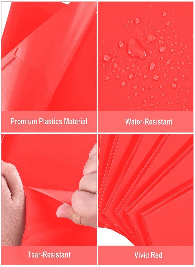 SUIN Plastic Project-Folders with 2 Pockets & 3 Prong, Bulk Pack Project File-Folder for US Letter Size Papers, Ideal for School & Office, Assorted Pastel Colors (Red) - Image 3