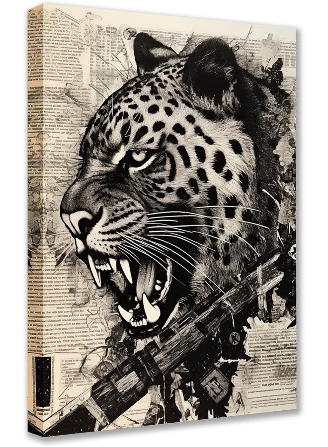 Tucocoo Leopard Canvas Wall Art for Living Room Decor - Image 1