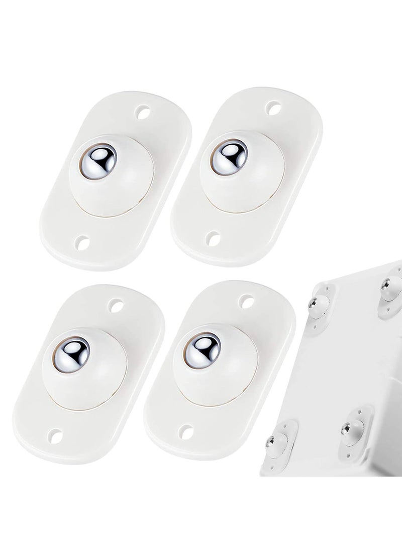 Trifecta Trifecta Self Adhesive Caster Wheels Mini Swivel Wheels Stainless Steel Paste Universal Wheel 360 Degree Rotation Sticky Pulley for Bins Bottom Storage Box Furniture Trash CanSet of 4 