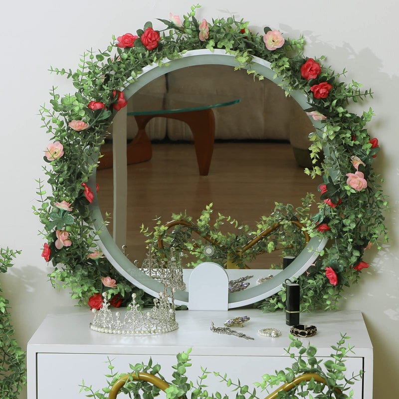 Dolicer 3 Pack Artificial Eucalyptus Garland  6Ft/Pcs Greenery Garland Faux Vines Garland Plant Artificial Hanging Eucalyptus Leaves Green Garland Decor for Bedroom Wedding Arch Wall Party Table - Image 5