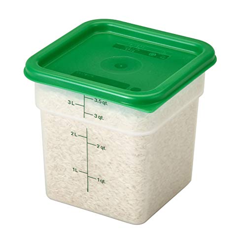 Cambro 4SFSPPSW3190 Set of 3 Square Food Storage Containers with Lids, 4 Quart - Image 2