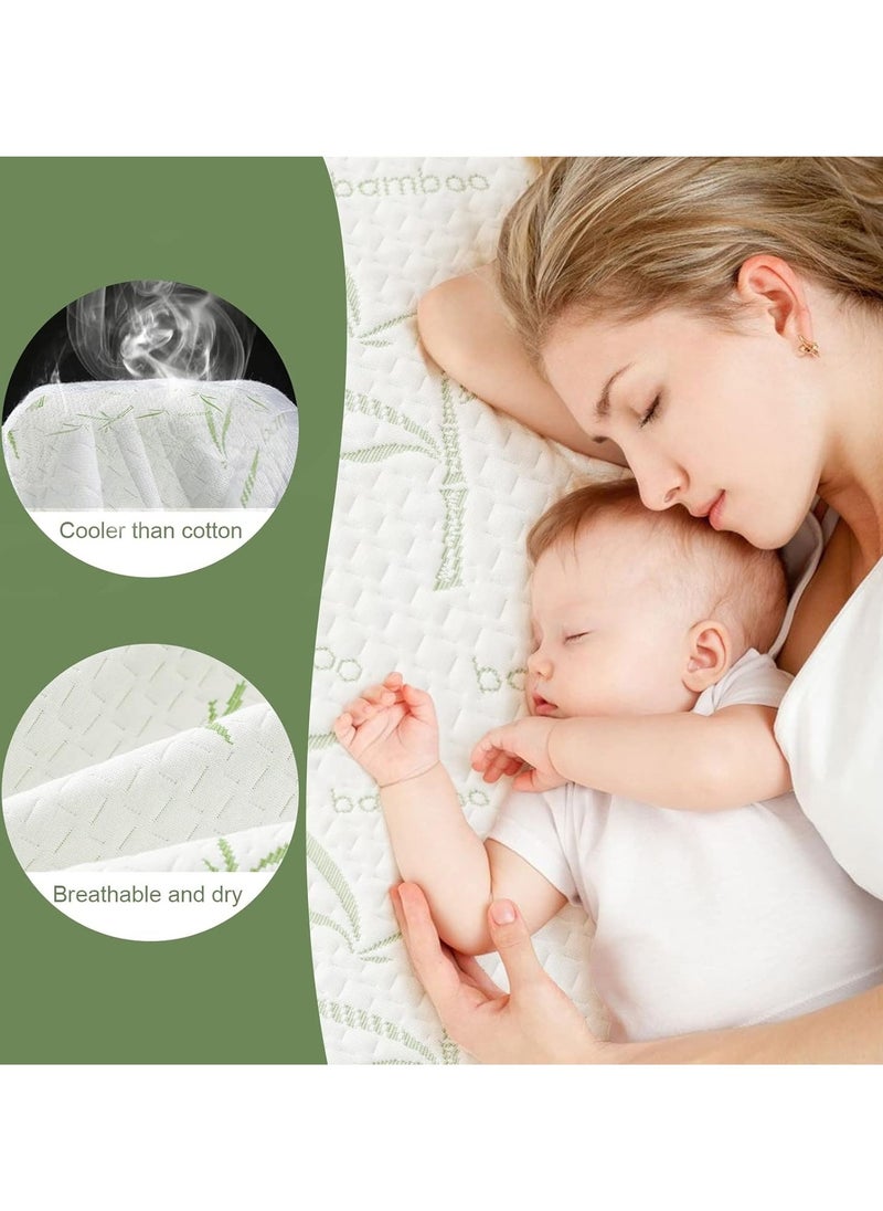 Zaprus Luxury Bamboo Waterproof Mattress Protector – Ultra-Tech Cooling, Hypoallergenic safe, Noiseless, Breathable & Fitted Sheet Style with Stretchable 35cm Deep Pockets - 230 GSM.  - Image 4