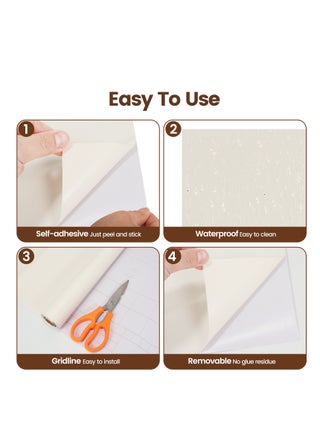 White Wood Contact Paper, Peel and Stick Self-Adhesive Wallpaper, Extra Thick, Decorative Vinyl Waterproof, 300 x 40cm - view 5