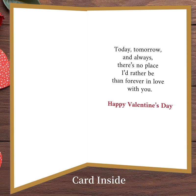 Smithtuy Valentines Day Card for Husband,Valentines Day Cards Gifts for Him,Valentines Card for Husband Men with Luxury Gold Red Heart Design - Image 2