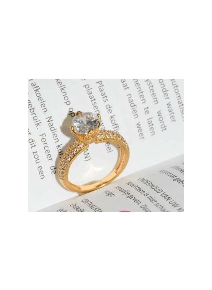 Fayrouz Jewellery - Fayruz Jewelry White Gold Plated Solitaire Ring for Women Cubic Zirconia - Promise Ring - All Occasion - Image 1