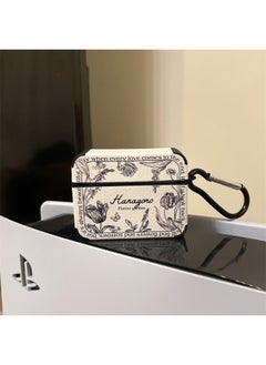 French Black and White Rose Pattern Protective Case Cover for Apple AirPods Pro for Men Women