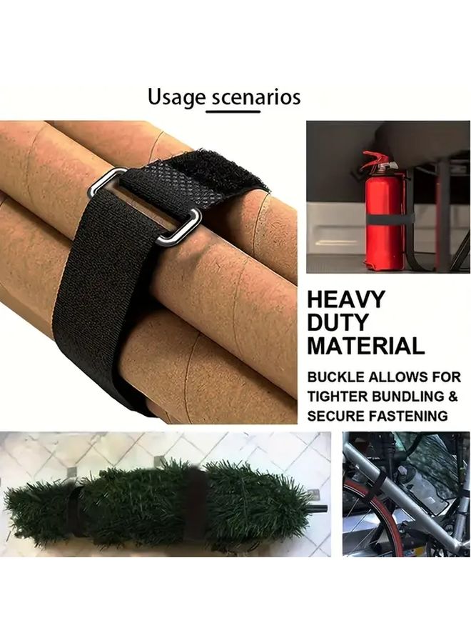 Reusable Cable Management Tape 19.69inch Sturdy Functional Cable Ties With Buckles And Reverse Ties - Image 4