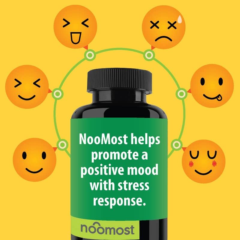 NooMost Mood Support Supplement for Mood Boost Calm Mind  Body Stress Response Energy Supplement  Herbal Adaptogens Ashwagandha L Tyrosine 5 HTP Passion Flower 30 Counts - Image 5