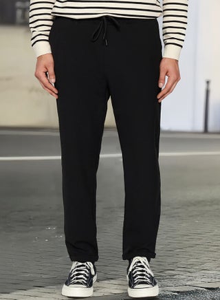 Black Men's Elastic Waist Slim Fit Trousers - pzsku/ZF3A808585DE91E1D1A14Z/45/_/1730939717/e3840dcc-04a1-4430-bc6e-695cb6dd77d1