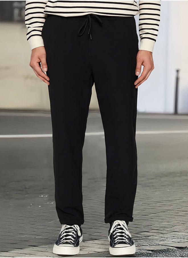 trendyol - Black Men's Elastic Waist Slim Fit Trousers - Image 1