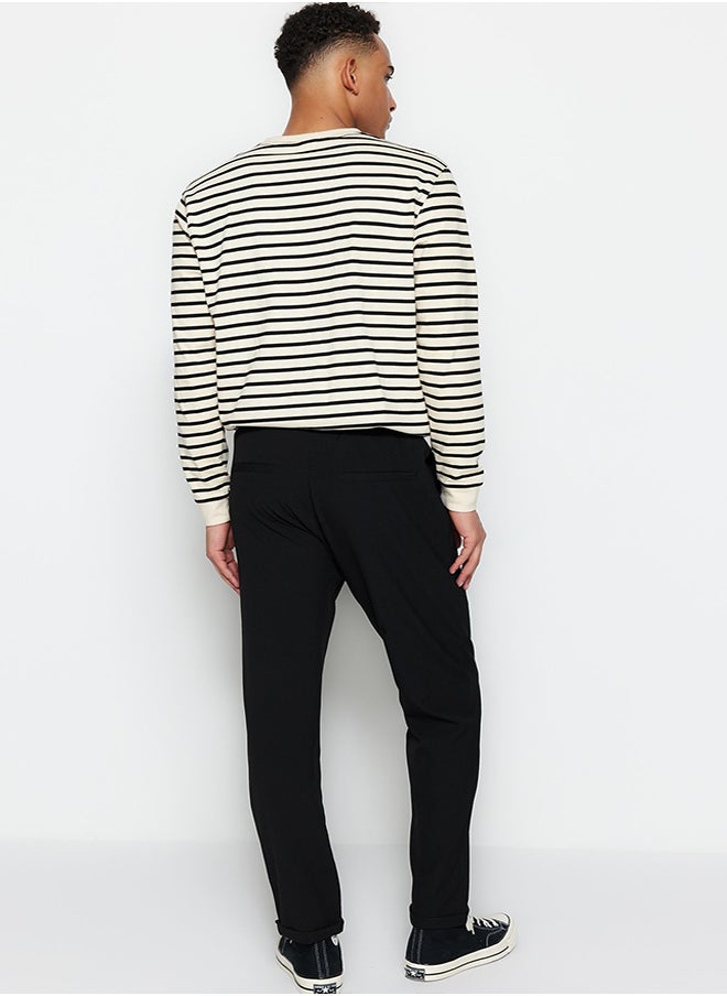 trendyol - Black Men's Elastic Waist Slim Fit Trousers - Image 1
