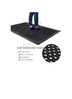 AKDC AKDC Rubber Mat 150 x 90 cm Large Outdoor Rubber Floor Entrance Mat with Holes Anti Fatigue None Slip Commercial for Industrial Kitchen Restaurant etc  - Image 3