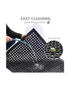 AKDC AKDC Rubber Mat 150 x 90 cm Large Outdoor Rubber Floor Entrance Mat with Holes Anti Fatigue None Slip Commercial for Industrial Kitchen Restaurant etc  - Image 5