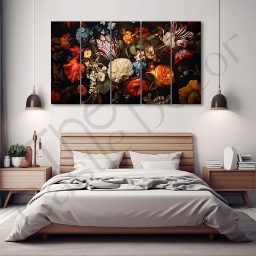 The Castle Decor flower painting with frame Big Size 27x48 Wall art for living room,Bedroom,Drawing room,Hotels-Wooden Framed-727 - Image 2