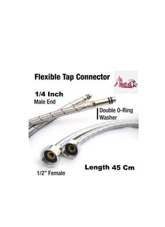 ABBASALI Tap Connector Flexi Pipes 2pcs Single Head Hose, High Pressure Explosion  - Image 2