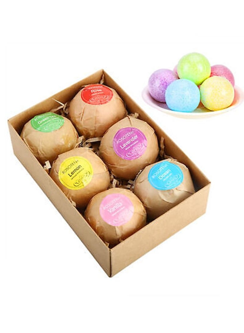 6PCS Bath Salts Bombs Essential Oils Spa Bath Soap Scented Bubble Balls Gift Set