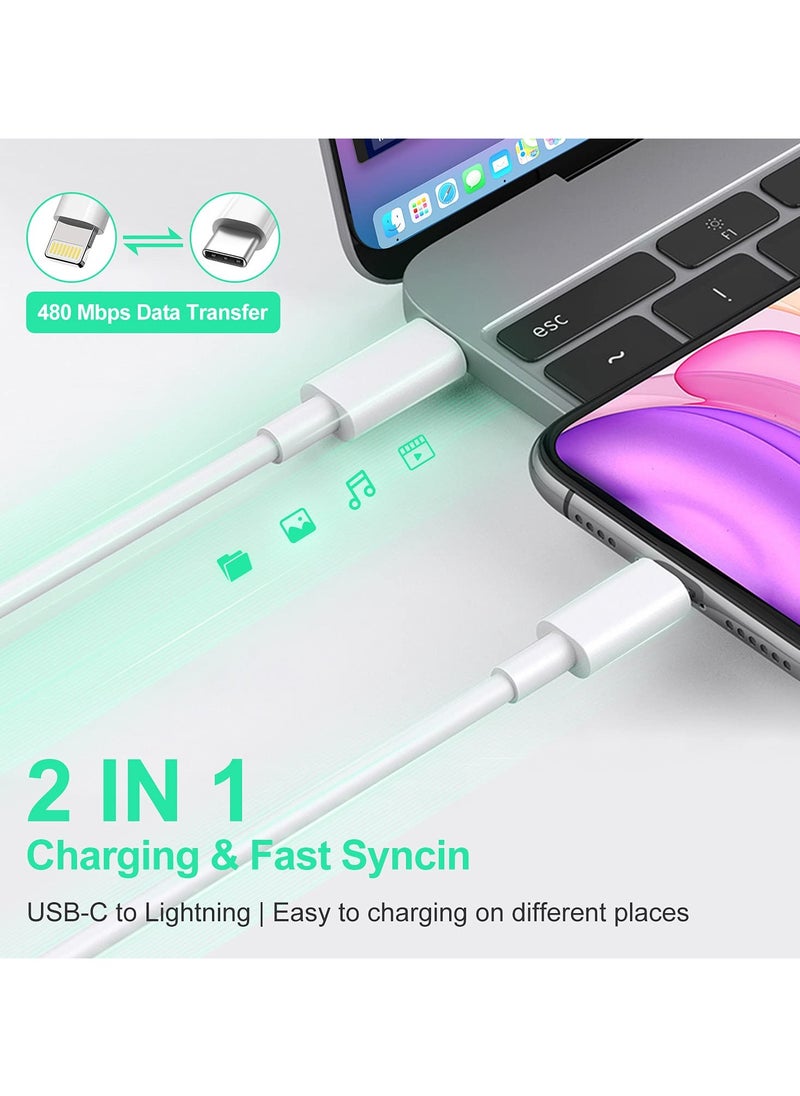 Concretization - 2 Pack USB C to Lightning Cable 2M [MFi Certified] Compatible with iPhone USB C to Light ning Cable Compatible with iPhone 14 Pro Max/14/13/12/11 Pro/X/XS/XR/8 Plus/AirPods Pro,Supports Power Delivery - Image 1