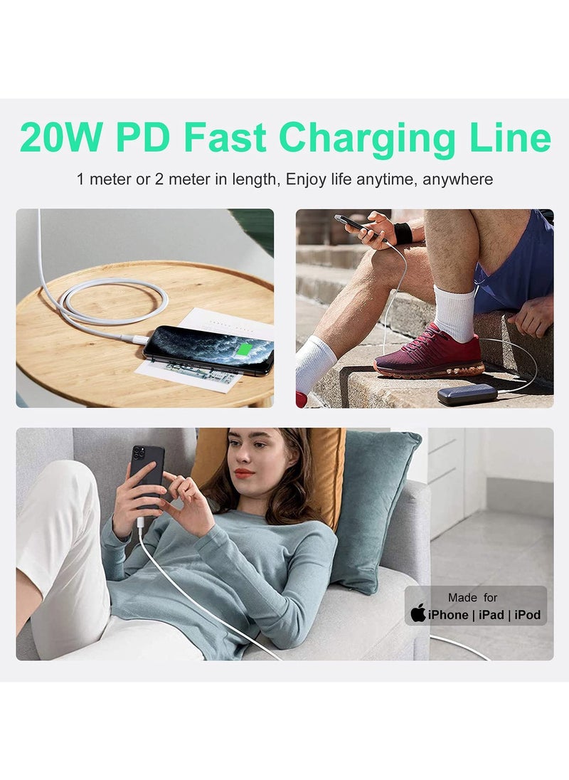 Concretization - 2 Pack USB C to Lightning Cable 2M [MFi Certified] Compatible with iPhone USB C to Light ning Cable Compatible with iPhone 14 Pro Max/14/13/12/11 Pro/X/XS/XR/8 Plus/AirPods Pro,Supports Power Delivery - Image 1