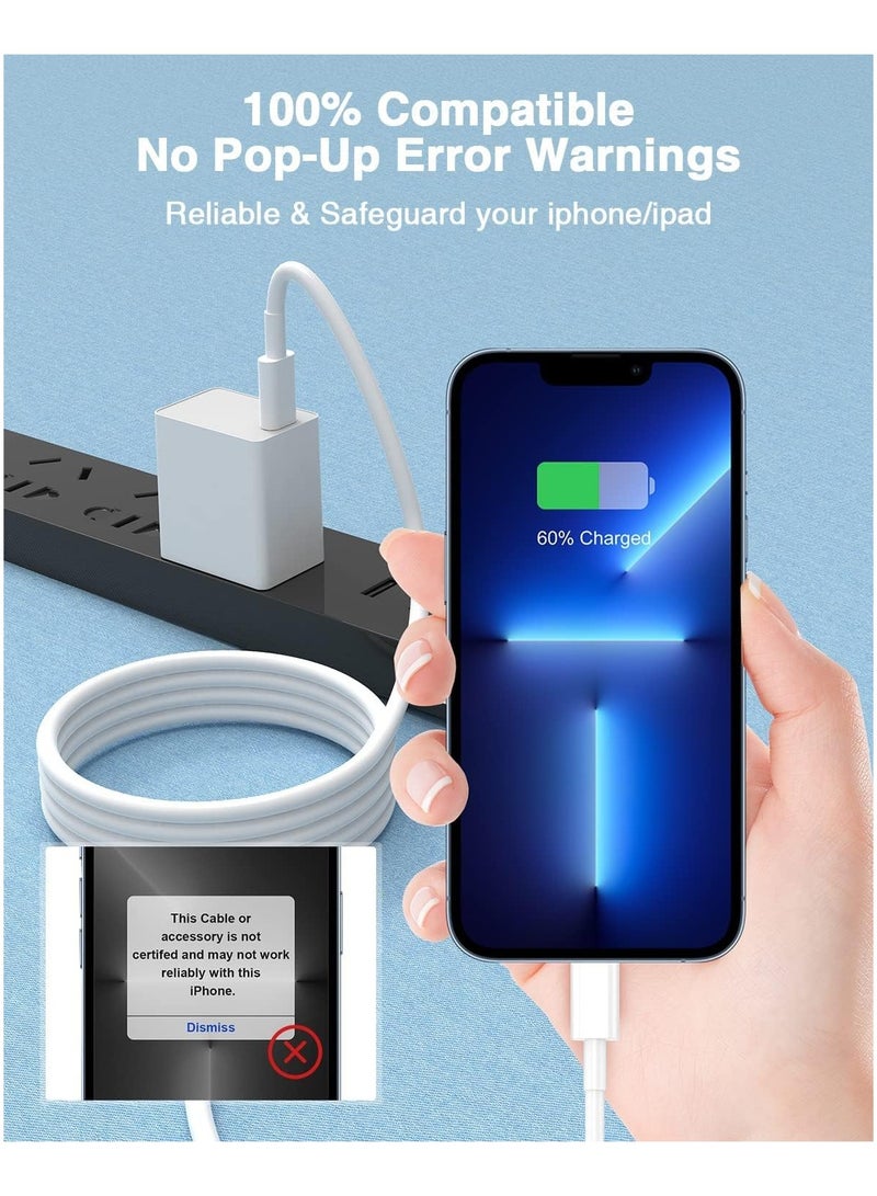 Concretization USB C to Lightning Cable (2pack 6ft), Apple MFi Certified iPhone Fast Charger 2m, Power Delivery Original Type C Charging Cord for Apple iPhone 13/12/11 Pro/11/XS MAX/XR/8/7 Plus,iPad - Image 3