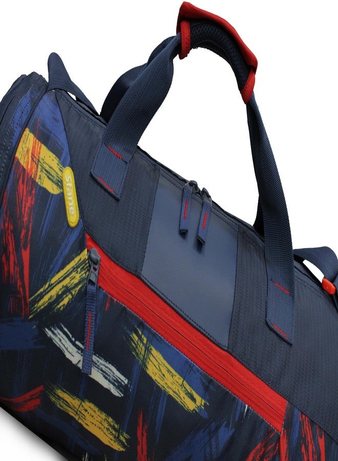 Sfane Gym Bags for Men with Separate Shoe Compartment Sports Gym Bag for Women Duffle Bags for Gym, Duffel Bags Sports Bag - Blue & Red - Image 3