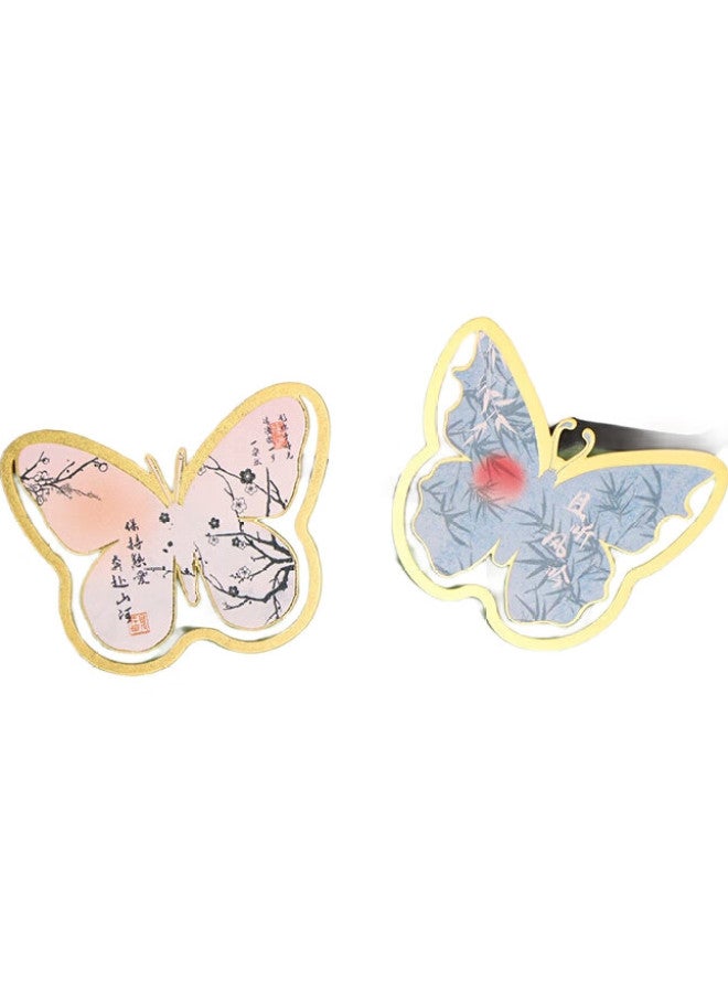 Tatanice Metal Bookmark, Hollow Classical Chinese Style Elegant Book Clip, Creative High-End Brass Vintage Metal Book Clip, Butterfly Bookmark, Birthday Gift, Souvenir - Image 1