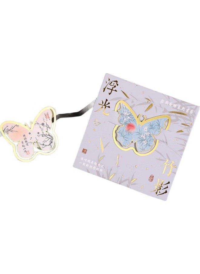 Tatanice Metal Bookmark, Hollow Classical Chinese Style Elegant Book Clip, Creative High-End Brass Vintage Metal Book Clip, Butterfly Bookmark, Birthday Gift, Souvenir - Image 3