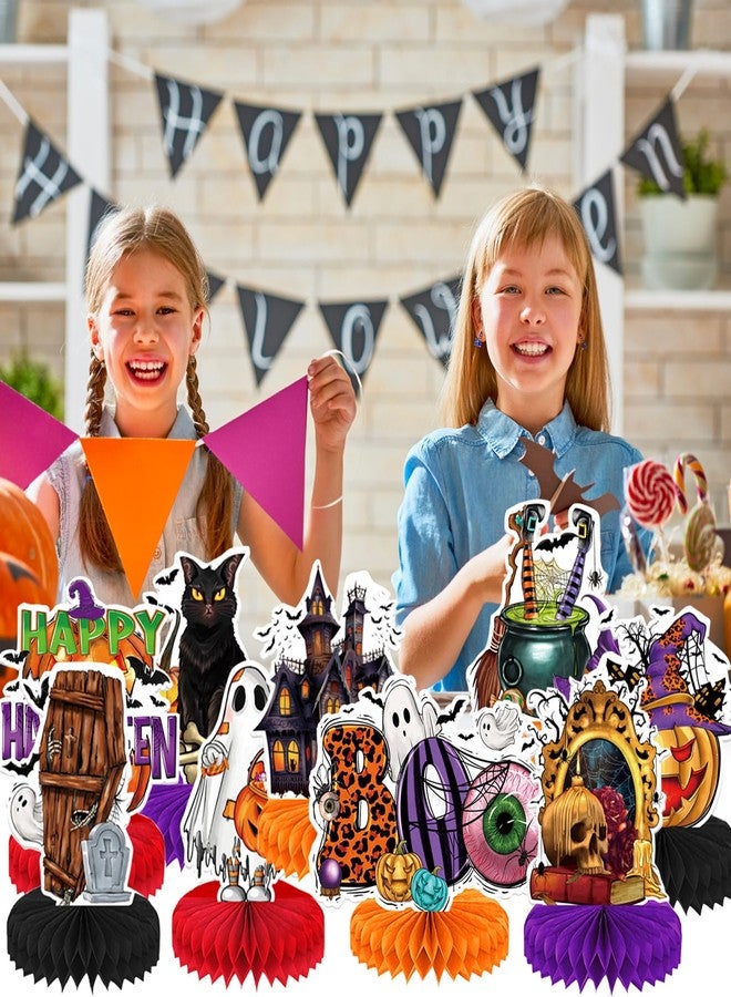 CUUSNNY 9 Pack Halloween Party Decorations Honeycomb Centerpiece,Halloween Table Toppers Halloween Table Centerpieces for Halloween Birthday Party Decor - Image 4