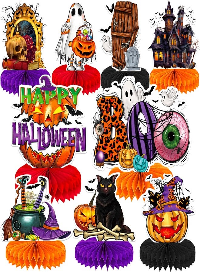 CUUSNNY 9 Pack Halloween Party Decorations Honeycomb Centerpiece,Halloween Table Toppers Halloween Table Centerpieces for Halloween Birthday Party Decor - Image 1