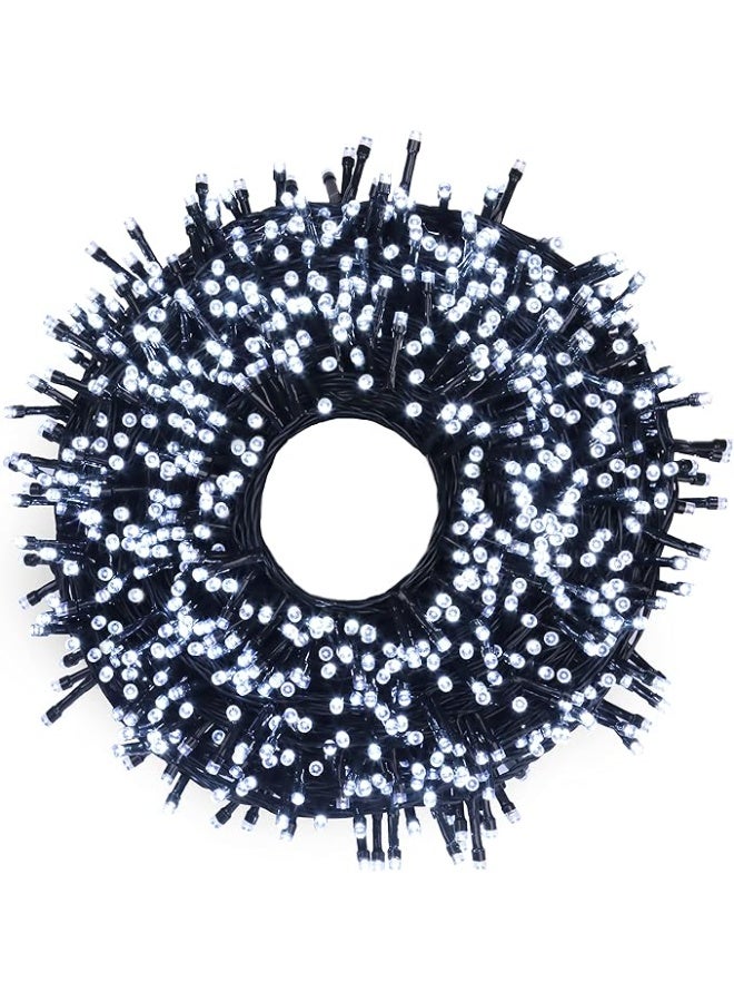 MODI 50M White LED String Lights – 480 LEDs, 2-Pin Plug-In, Waterproof IP44 Fairy Lights for Christmas Decorations, Birthday & Party Decor, Garden & Outdoor Lighting - Image 1