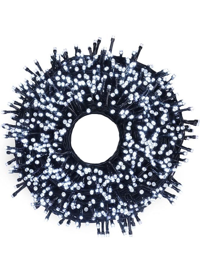 مودي سلسلة أضواء LED بيضاء بطول 50 مترًا - 480 مصباح LED، موصل ثنائي السنون، مقاومة للماء IP44، أضواء خرافية لديكورات عيد الميلاد، وديكورات أعياد الميلاد والحفلات، وإضاءة الحدائق والأماكن الخارجية - Image 2