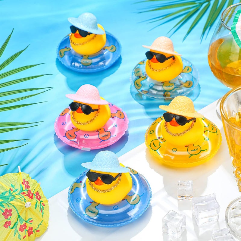 Marsui Mini Rubber Ducks Summer Beach Funny Rubber Ducky Bathtub Shower Ducks for Baby Shower Swimming Pool Toys - Image 4